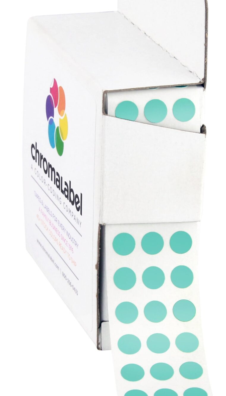 8518 0.25 inch Aqua Sticky Color Coding Dot Stickers Ideal for Pricing